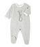 Tutina per bebé unisex in ciniglia grigio BELUGA CHINE