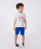 T-shirt a maniche corte in cotone con stampa bambino grigio BELUGA CHINE