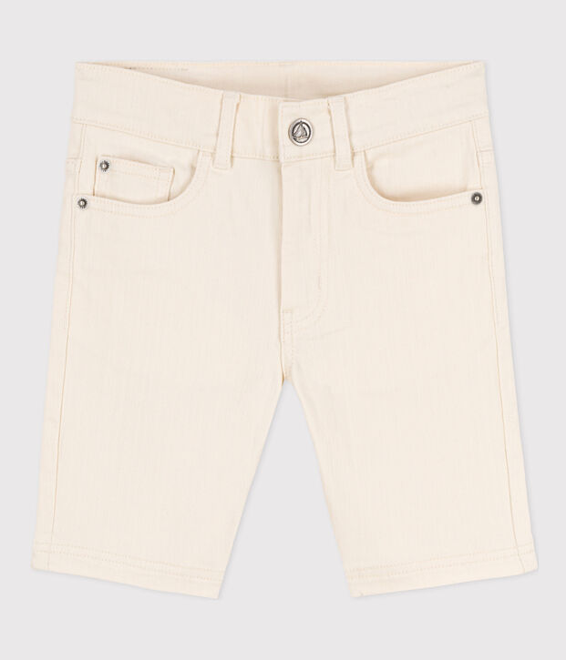 Bermuda in denim bambino ecru