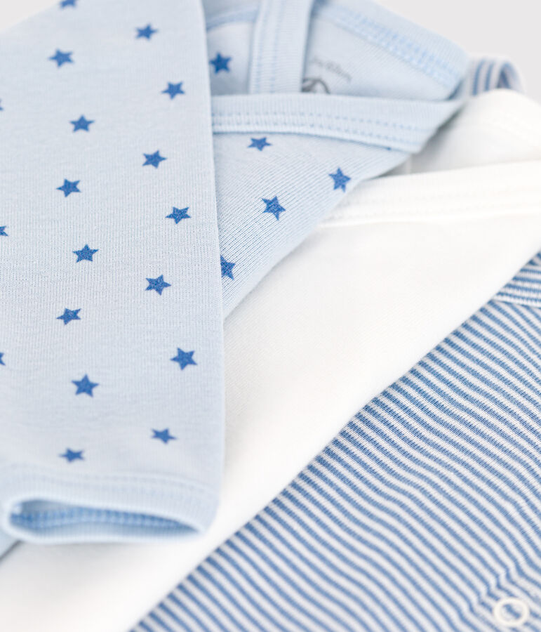 Set di 3 body incrociati a maniche lunghe in cotone neonato variante 1