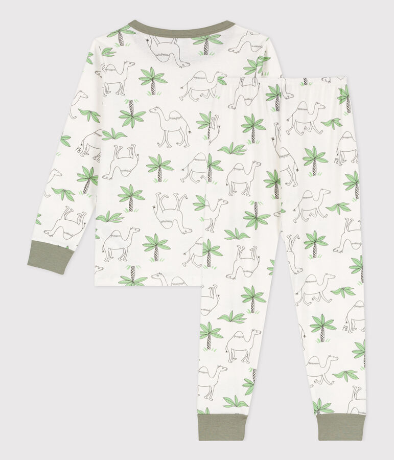 Pigiama bambino unisex in cotone con dromedari bianco/multicolore