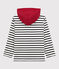 Felpa in cotone con cappuccio bambina/bambino bianco MARSHMALLOW/blu SMOKING