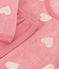 Camicia da notte bambino in velluto con stampa a cuori rosa ROSEWOOD/ MARSHMALLOW