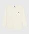 T-shirt a maniche lunghe in lana e cotone tinta unita bambino grigio ECRU