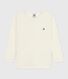 T-shirt a maniche lunghe in lana e cotone tinta unita bambino