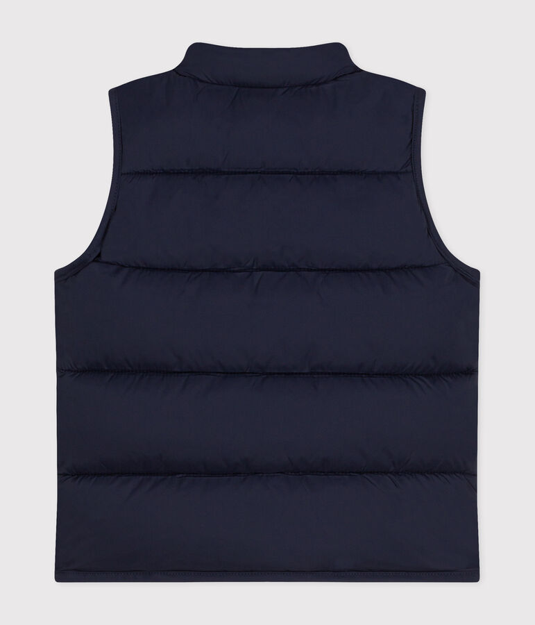 Piumino senza maniche trapuntato beb&egrave; blu SMOKING