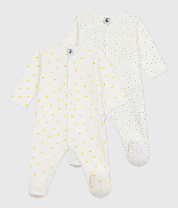 Set di pigiami in cotone con stampa neonato multicolore