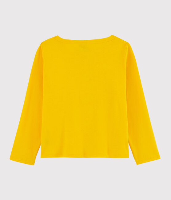 Cardigan in cotone bambina giallo JAUNE