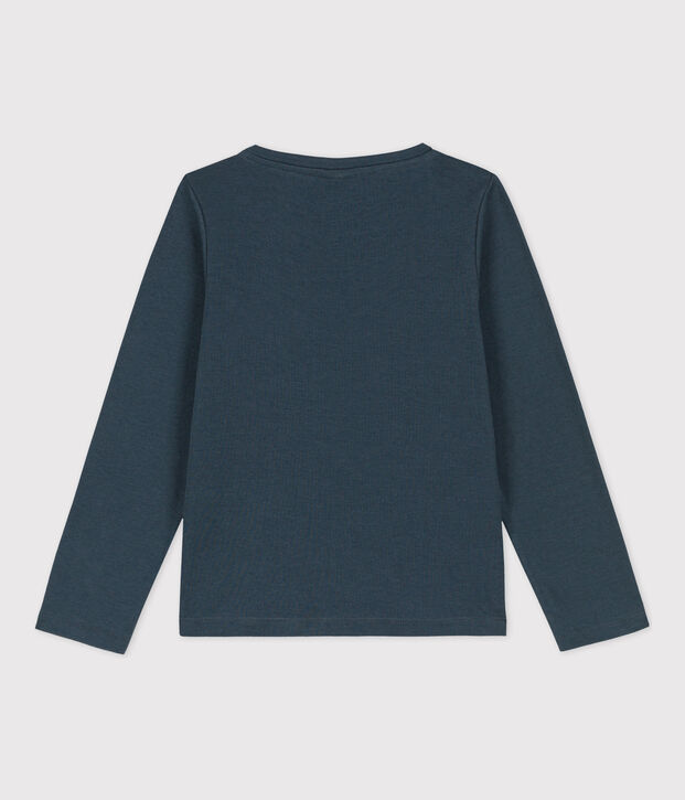 T-shirt a maniche lunghe in cotone bambino unisex grigio