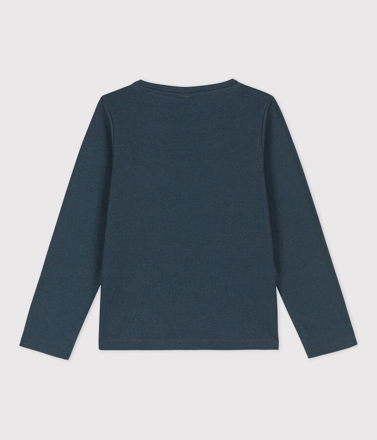 T-shirt a maniche lunghe in cotone bambino unisex grigio