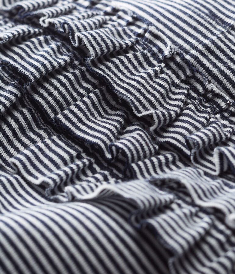 Legging beb&egrave; bambina millerighe blu/bianco