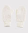 Muffole bambina bianco MARSHMALLOW/giallo OR