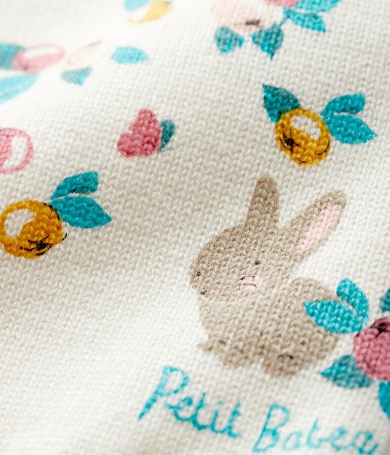 Cardigan a maniche lunghe beb&egrave; femmina bianco