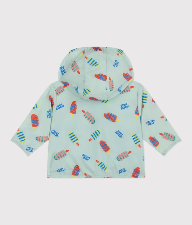 Giacca a vento ultraleggera neonato blu/multicolore