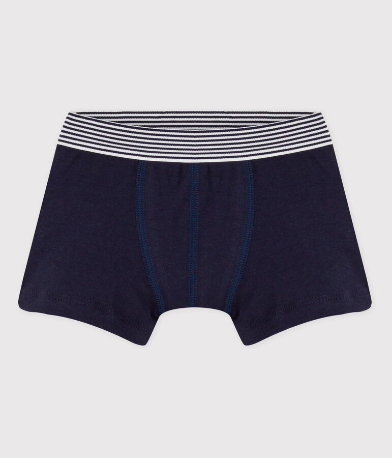 Boxer bambino cotone blu