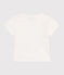 T-shirt a maniche corte in cotone tinta unita neonato bianco MARSHMALLOW