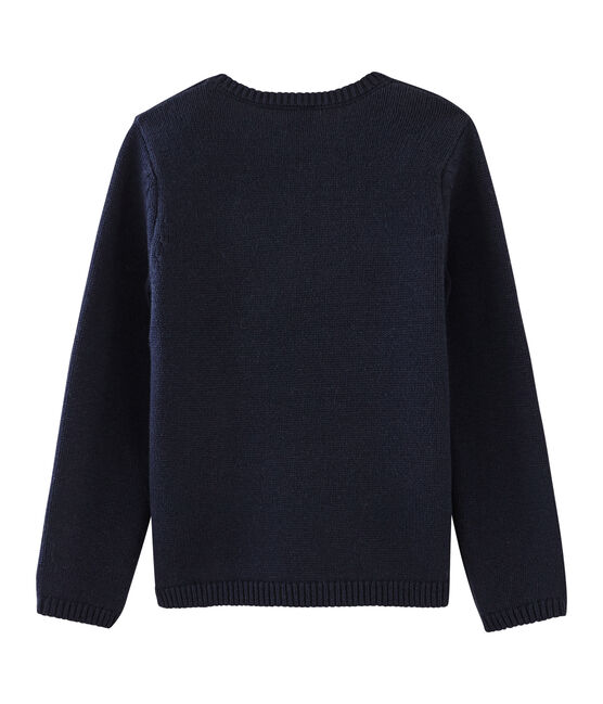 Pull bambina blu SMOKING/bianco MULTICO