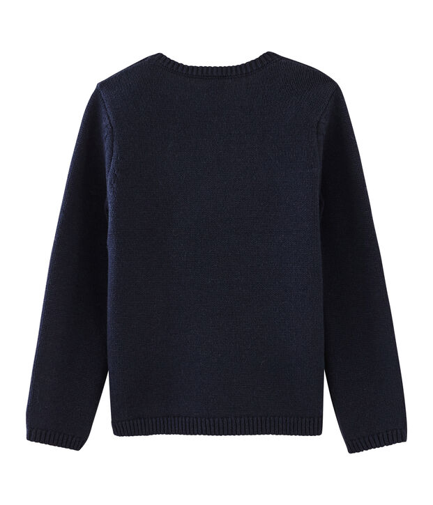 Pull bambina blu/multicolore