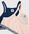 Confezione da 2 brassière sportive bambina in cotone biologico variante 1