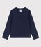 T-shirt bambina/bambino a maniche lunghe blu SMOKING