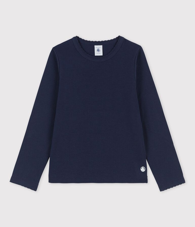 T-shirt bambina/bambino a maniche lunghe blu SMOKING