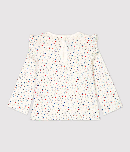 Blusa in cotone bebè. bianco MARSHMALLOW/bianco MULTICO