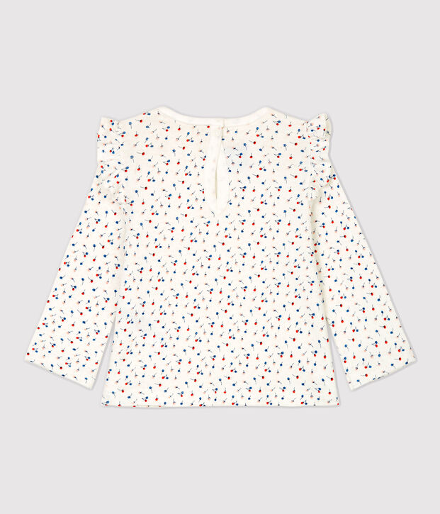Blusa in cotone beb&egrave;. bianco/multicolore