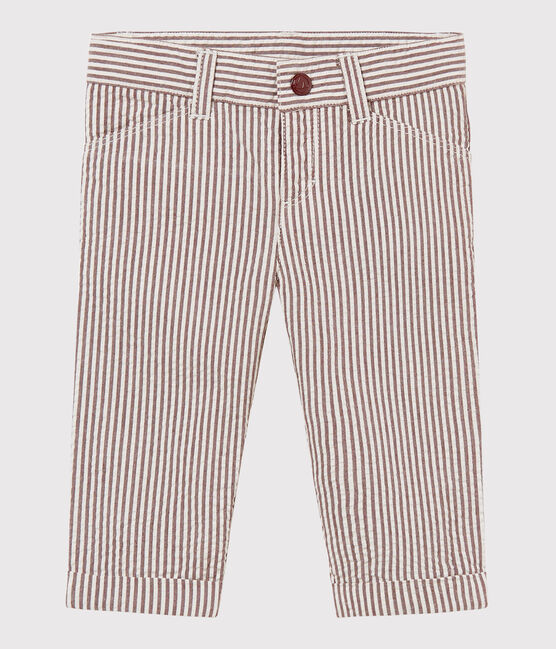 Pantalone maschietto a righe rosso VINO/bianco MARSHMALLOW