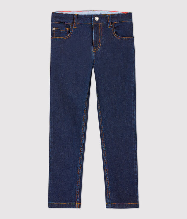 Pantalone slim bambino in denim blu
