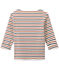 Marinière donna tricolore in jersey pesante beige COQUILLE/blu SMOKING/ TERKUIT