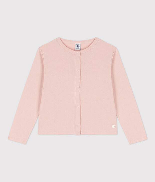 Cardigan in cotone bambina rosa