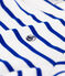 Pigiama corto bambino a righe in cotone bianco MARSHMALLOW/blu SURF
