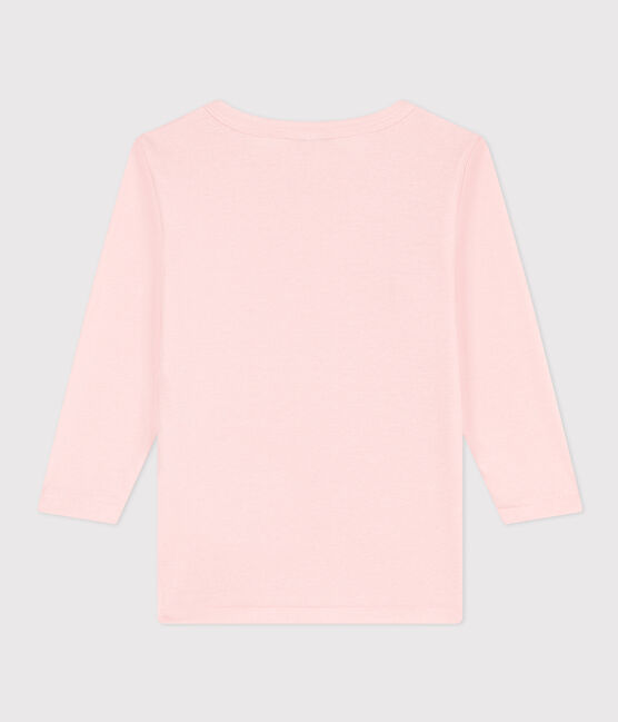 T-shirt a maniche lunghe bambina in cotone rosa MINOIS