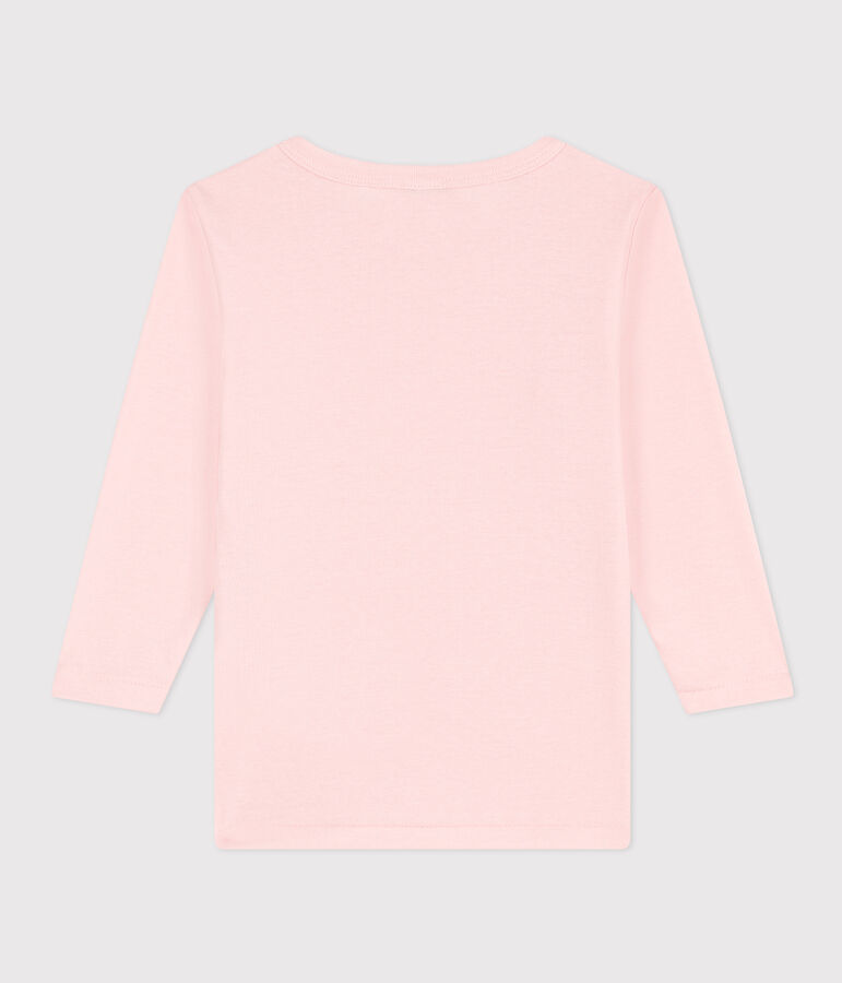 T-shirt a maniche lunghe bambina in cotone rosa MINOIS