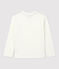 T-shirt in cotone biologico bambina / bambino bianco MARSHMALLOW