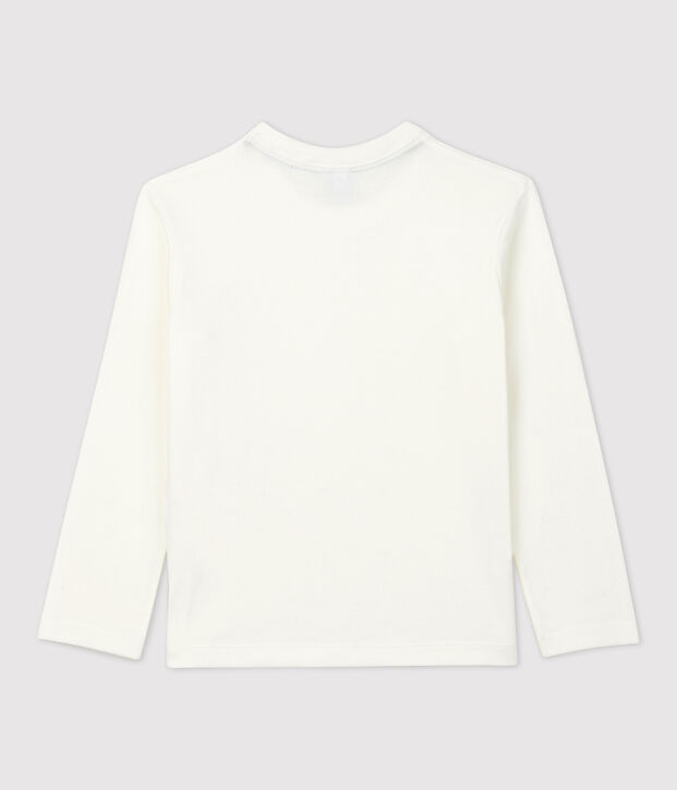 T-shirt in cotone biologico bambina / bambino bianco