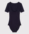Body in cotone ed elastan donna blu SMOKING