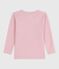 T-shirt a maniche lunghe in lana e cotone tinta unita bambino rosa JOLI