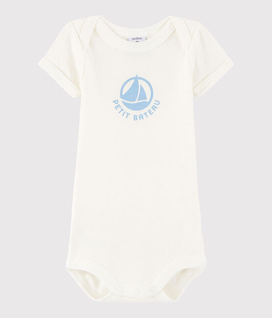 Body a manica corta bebè unisex bianco MARSHMALLOW