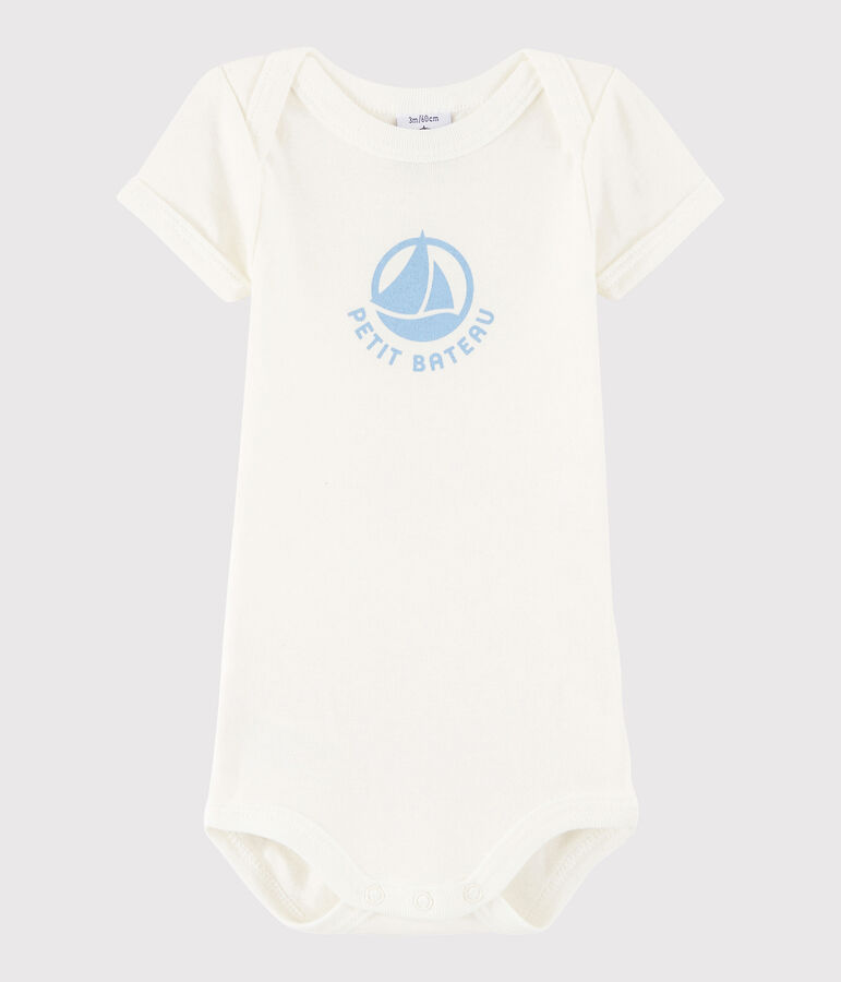 Body a manica corta beb&egrave; unisex bianco MARSHMALLOW