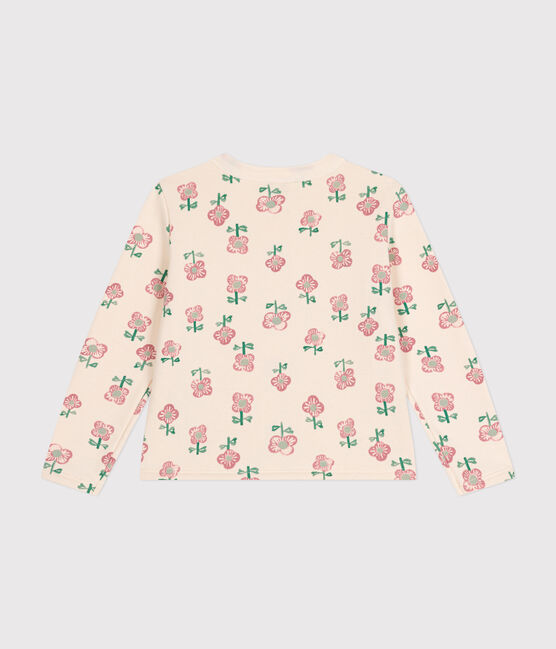 Cardigan in tessuto felpato bambina bianco AVALANCHE/ MULTICO