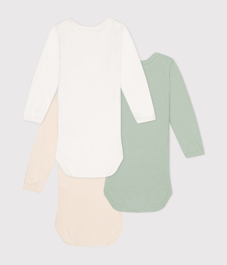 Confezione da 3 body a maniche lunghe in cotone beb&egrave; variante 1