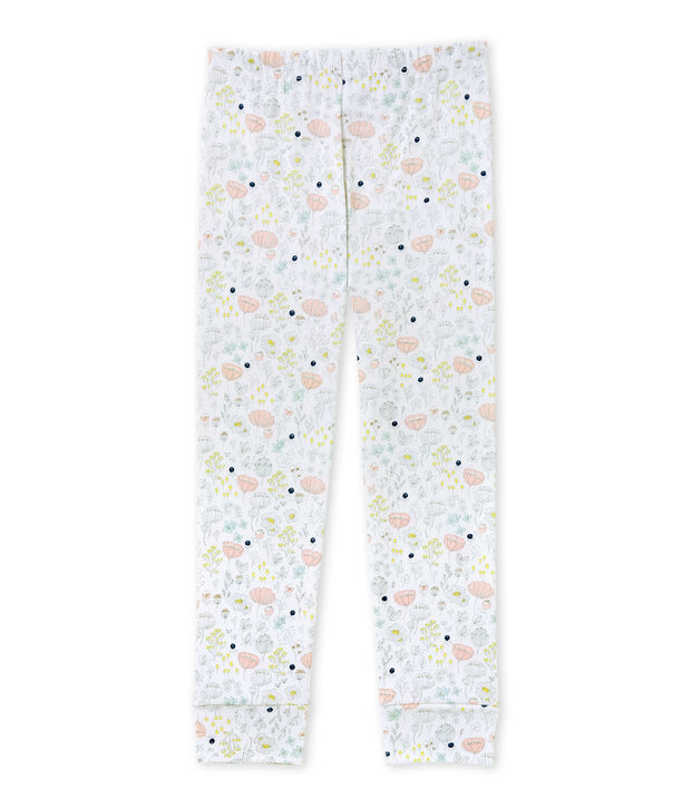 Pantaloni da pigiama per bambina da coordinare bianco/rosa/multicolore