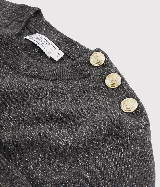 Pull luccicante in cotone Donna. nero CITY/grigio ARGENT