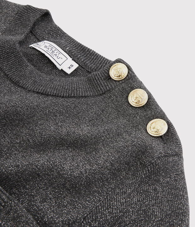 Pull luccicante in cotone Donna. grigio/grigio
