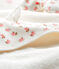 Cofanetto asciugamano quadrato da bagno e babbucce bebè in BE e a costine bianco MARSHMALLOW/rosa GRETEL/ MULTICO