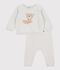 Completo da neonato in due pezzi in maglia di cotone con motivo orsetto MONTELIMAR CHINE