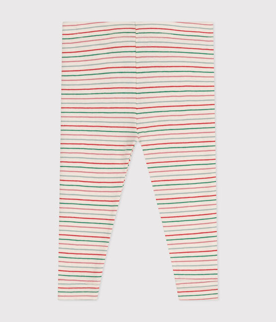 Leggings bebè in cotone bianco AVALANCHE/ MULTICO