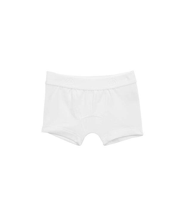Boxer gar&ccedil;on uni bianco