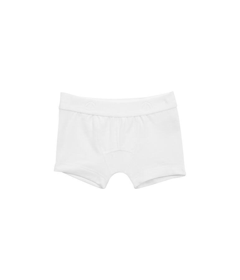 Boxer gar&ccedil;on uni bianco ECUME